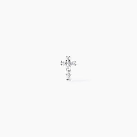 Piercing D'oreille Unitaire Argent Blanc Cleve Oxyde De Zirconium - Bijoux Famille | Histoire d’Or