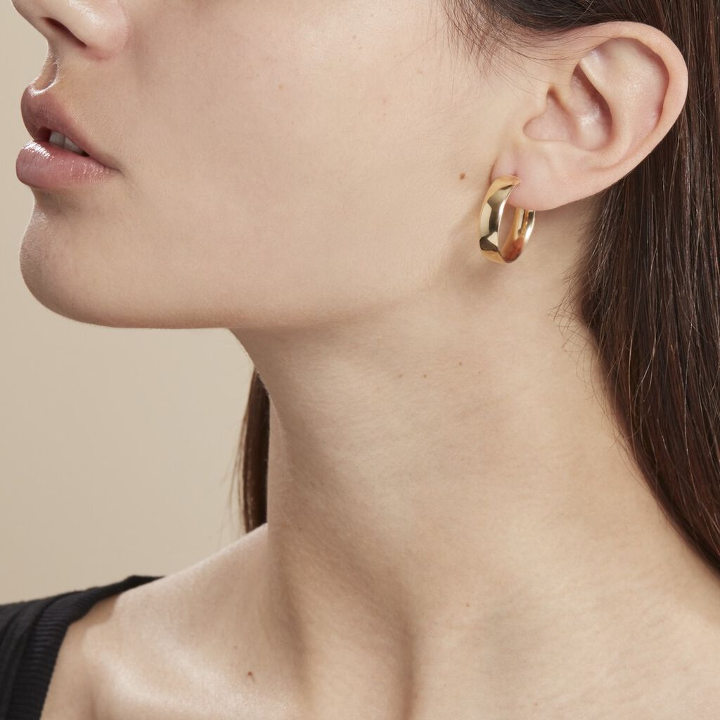 Créoles Terezia Or Jaune - Boucles d'oreilles créoles Femme | Histoire d’Or