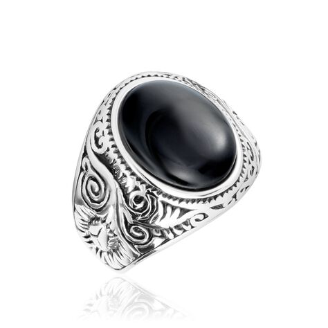 Chevaliere Zayn Acier Inoxydable Blanc Verre - Bagues solitaires Homme | Histoire d’Or