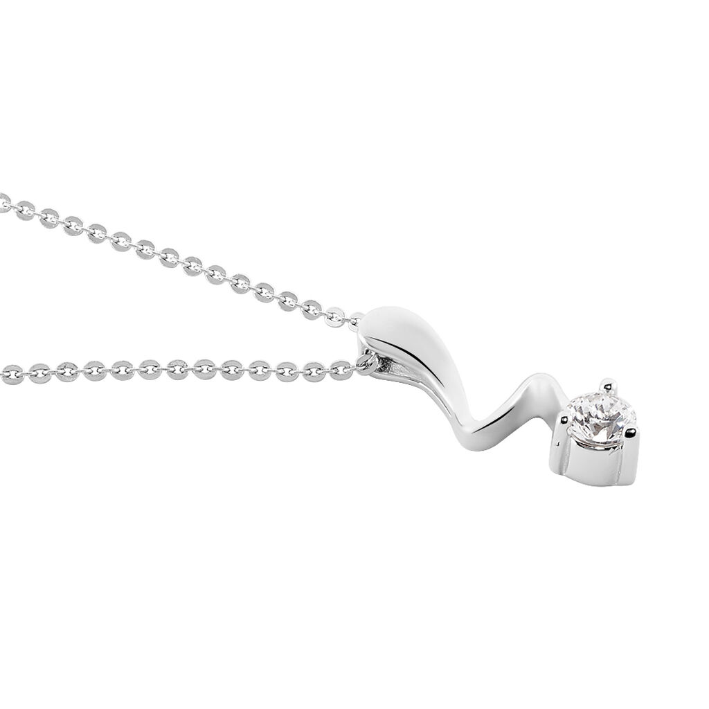 Collier Yedaz Argent Blanc Oxyde De Zirconium - Colliers fantaisie Femme | Histoire d&rsquo;Or