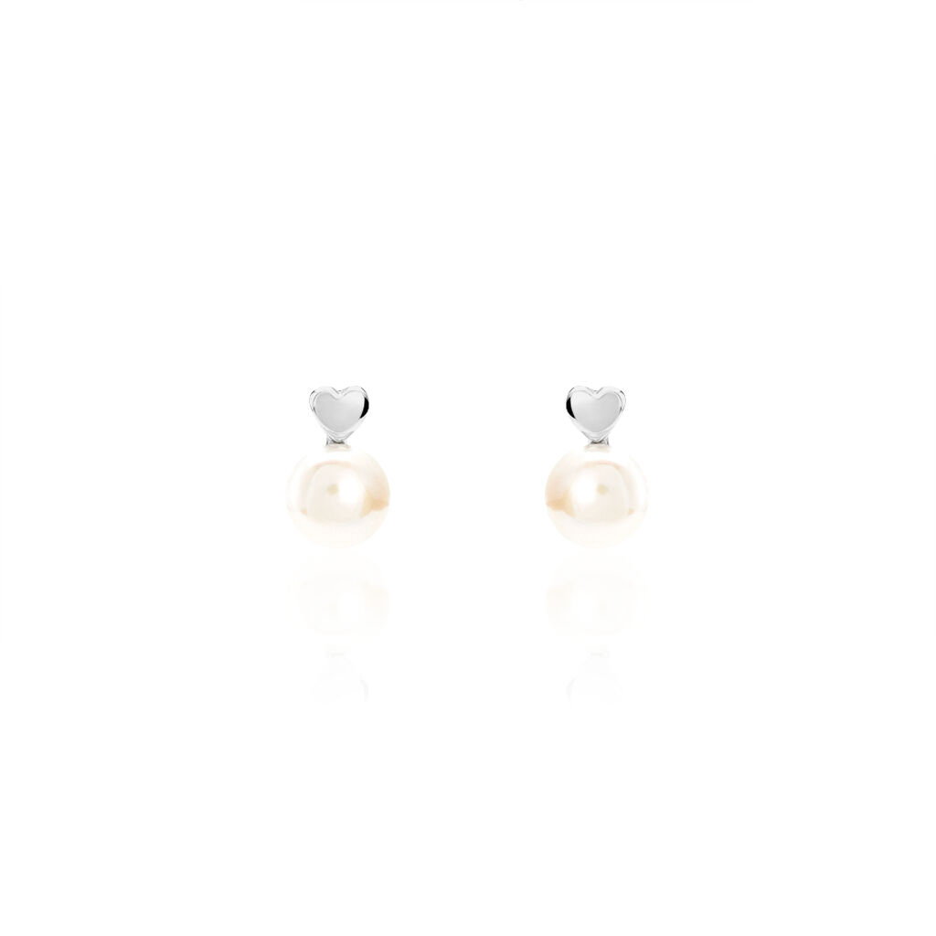 Boucles D'oreilles Pendantes Lorella Argent Blanc Perle De Culture - Boucles d'oreilles fantaisie Femme | Histoire d’Or
