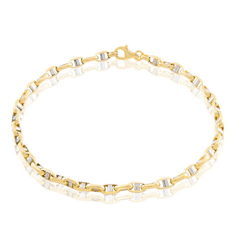 Bracelet Carlo Maille Marine Ronde Or Bicolore - Bracelets chaîne Homme | Histoire d’Or
