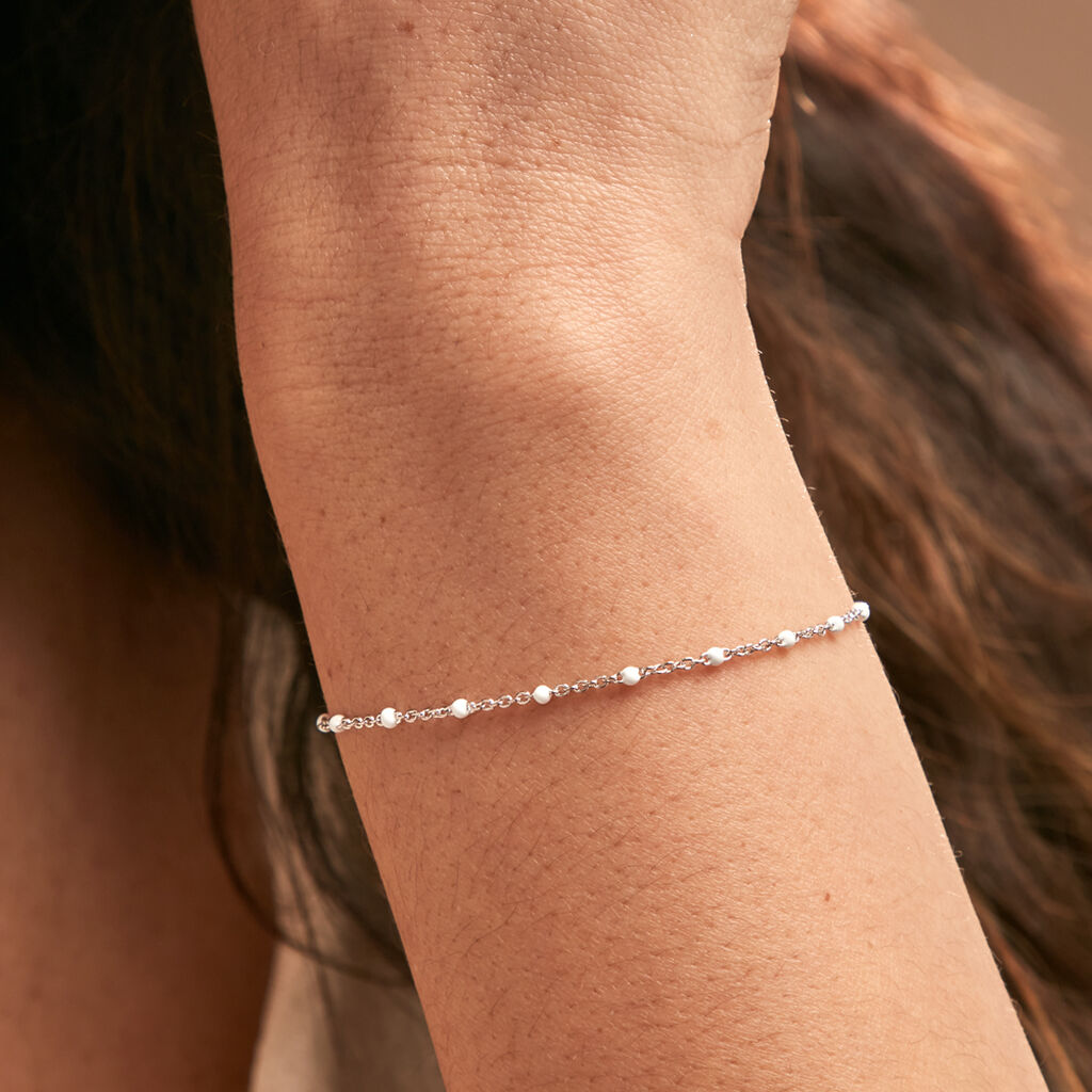Bracelet Polka Argent Blanc - Bracelets Femme | Histoire d’Or