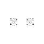 Boucles D'oreilles Puces Aphrodite Platine Blanc Diamant - Clous d'oreilles Homme | Histoire d&rsquo;Or