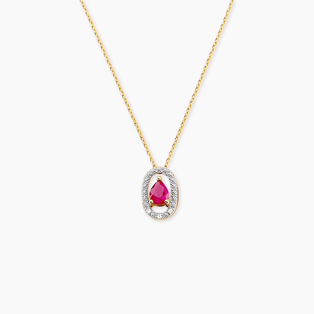 Collier Dorottya Or Jaune Rubis Diamant - Colliers Femme | Histoire d&rsquo;Or