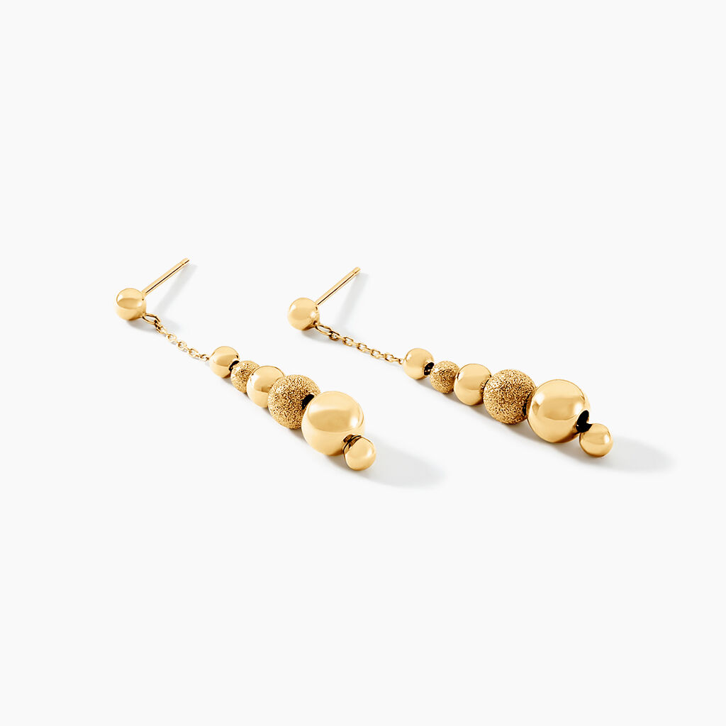 Boucles D'oreilles Pendantes Brooks Or Jaune - Boucles d'oreilles pendantes Femme | Histoire d&rsquo;Or