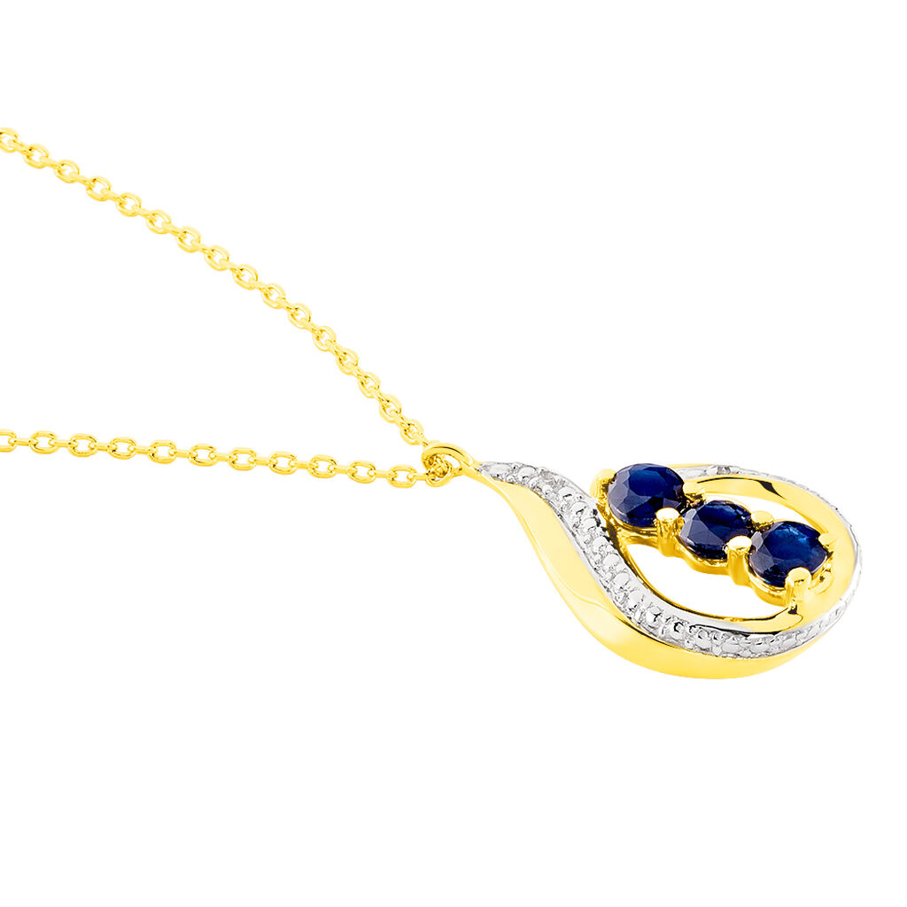 Collier Aurora Or Jaune Saphir Et Diamant - Colliers Femme | Histoire d’Or