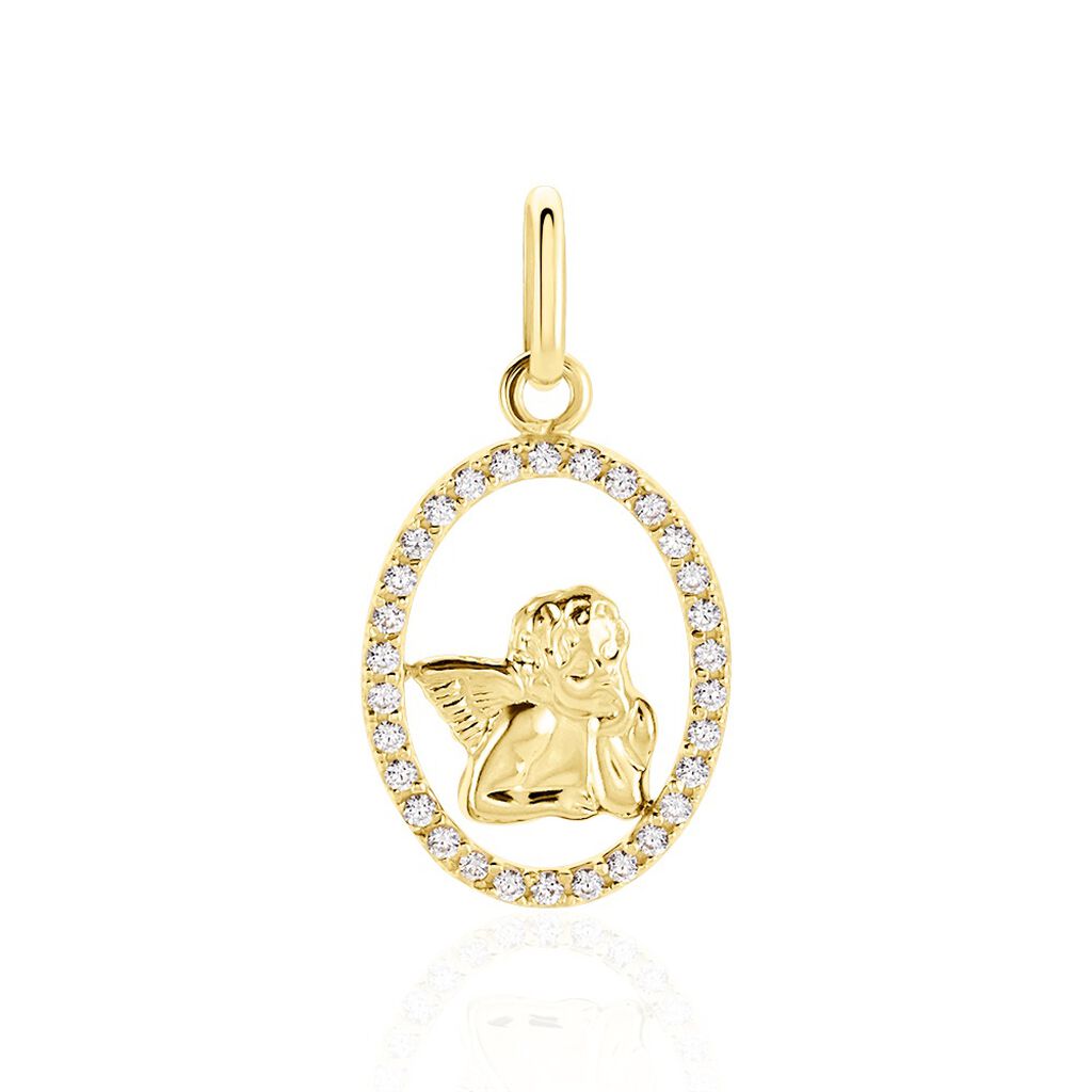 Pendentif Engin Or Jaune Oxyde De Zirconium - Pendentifs Communion Femme | Histoire d’Or