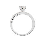 Bague Solitaire Ellora Argent Blanc Oxyde De Zirconium - Bagues solitaires Femme | Histoire d&rsquo;Or