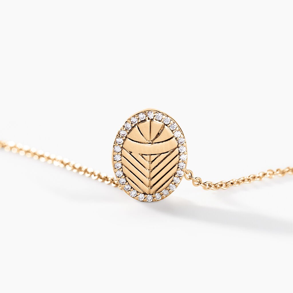 Collier Dixie Plaqué Or Doré Oxyde De Zirconium - Colliers fantaisie Femme | Histoire d’Or