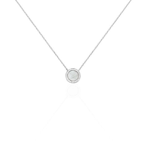 Collier Court Argent Blanc Nawala Oxyde De Zirconium - Ras de cou Femme | Histoire d’Or