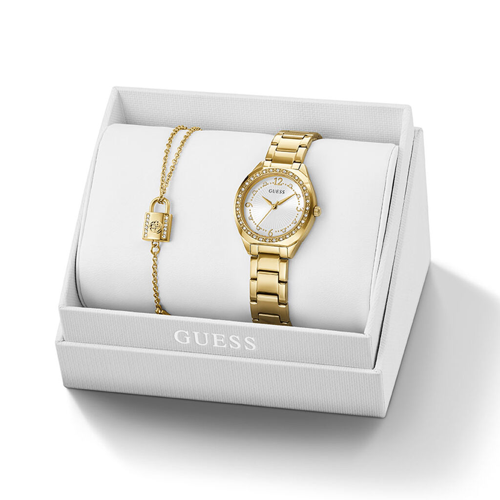 Coffret De Montre Guess Charlotte Blanc - Montres Coffrets Femme | Histoire d&rsquo;Or