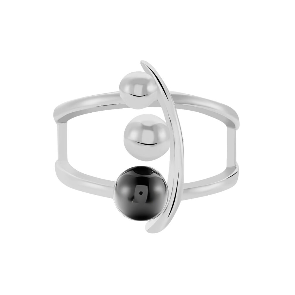 Bague Cleya Argent Blanc Céramique - Bagues avec pierre Femme | Histoire d’Or