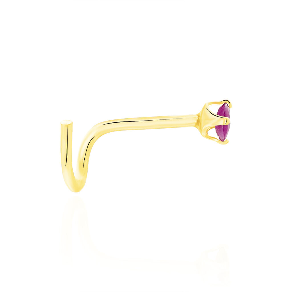 Piercing De Nez Friea Serti Griffe Or Jaune Rubis - Bijoux Femme | Histoire d’Or