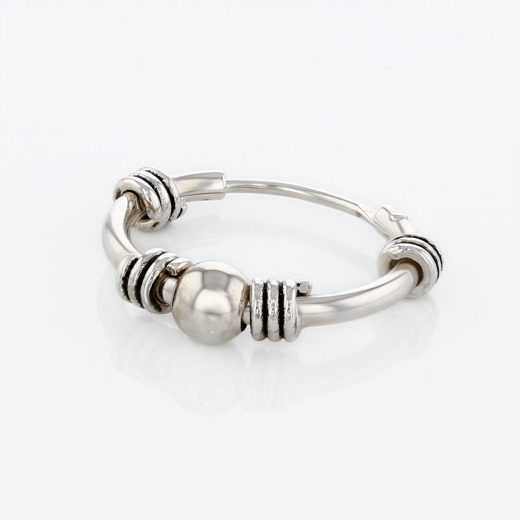 Cr&eacute;ole Unitaire Ian Argent Blanc - Piercings d'oreilles Homme | Histoire d&rsquo;Or