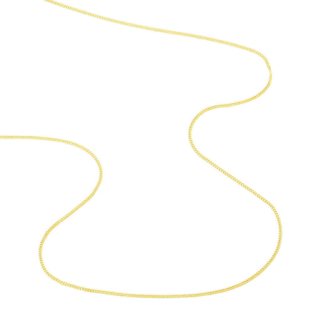 Cha&icirc;ne Ixia Maille Gourmette Diamantee Or Jaune - Chaines Femme | Histoire d&rsquo;Or