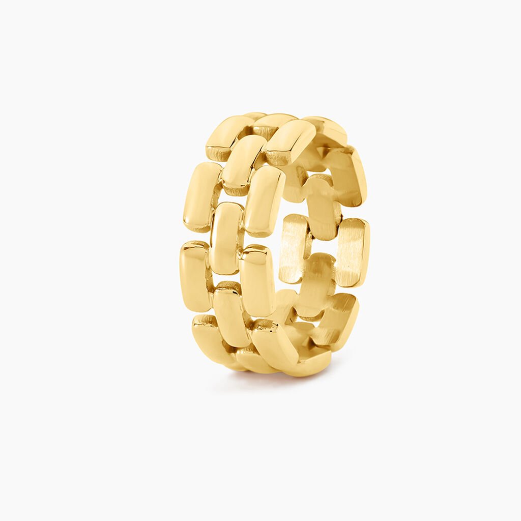Bague Lady Code Acier Jaune - Nouveautés Femme | Histoire d’Or