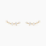 Boucles D'oreilles Puces Nichole Or Jaune Diamant Synth&eacute;tique - Clous d'oreilles Femme | Histoire d&rsquo;Or
