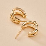 Cr&eacute;oles Harriett Plaqu&eacute; Or Jaune - Boucles d'oreilles cr&eacute;oles Femme | Histoire d&rsquo;Or