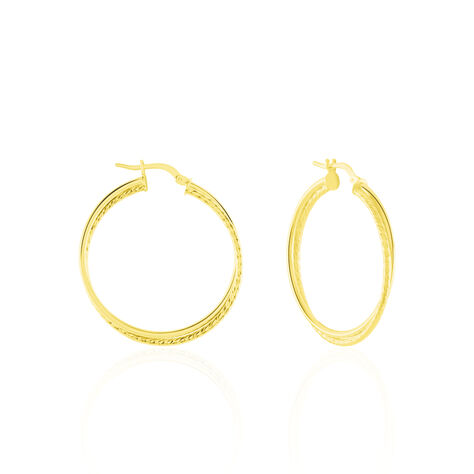 Créoles Maelia Or Jaune - Boucles d'oreilles créoles Femme | Histoire d’Or
