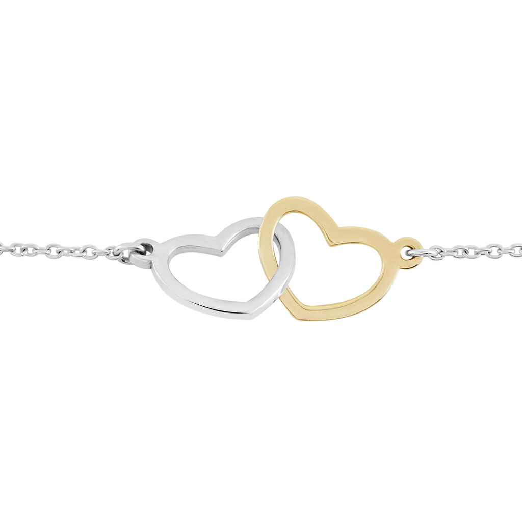 Bracelet Argent Bicolore Fethi - Bracelets Coeur Femme | Histoire d’Or