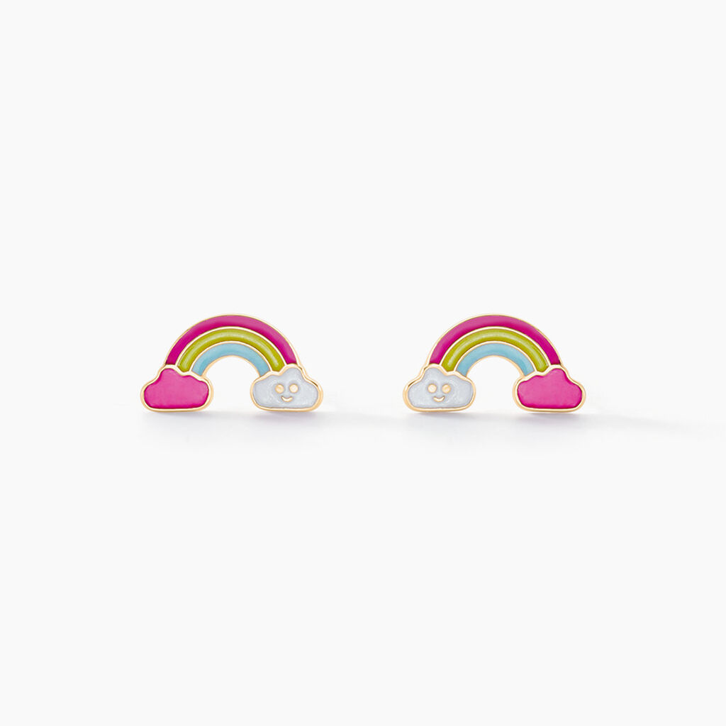 Boucles D'oreilles Puces Arcea Or Jaune - Clous d'oreilles Enfant | Histoire d’Or