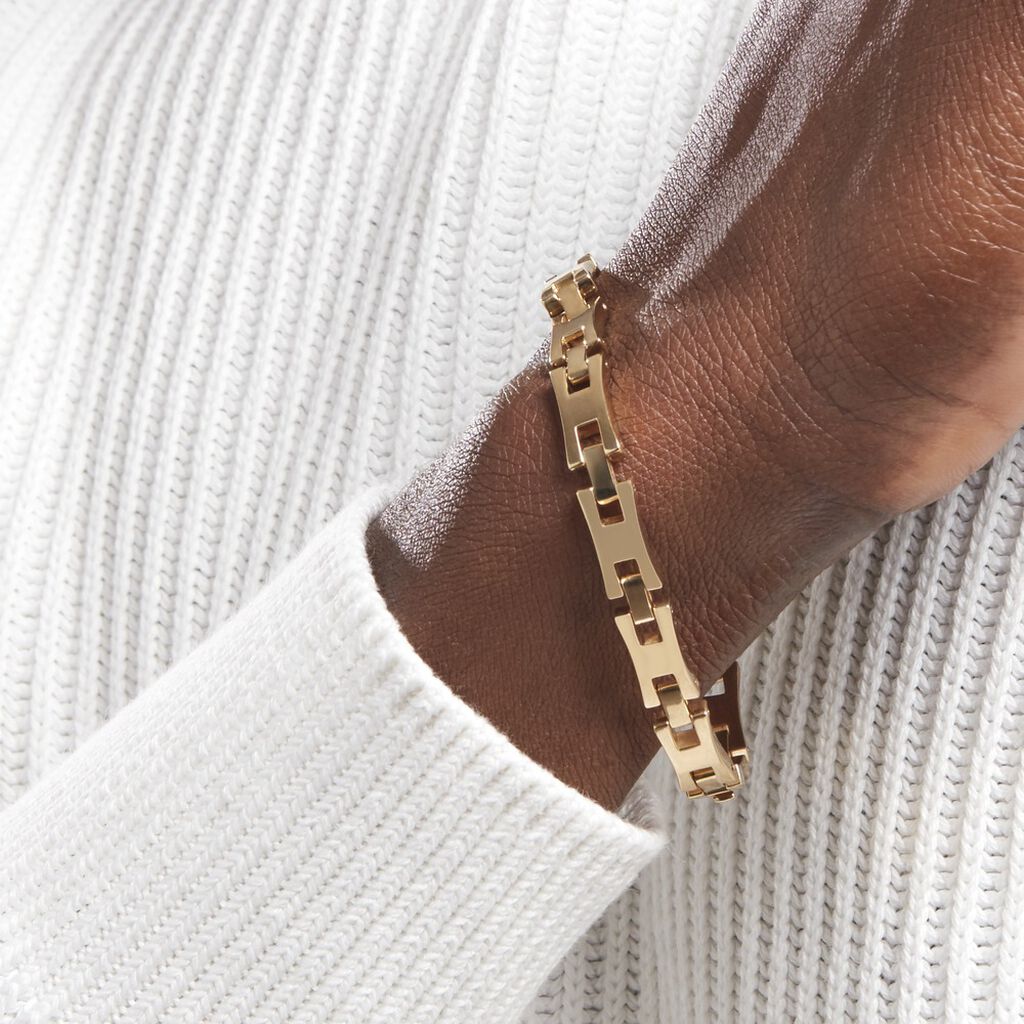 Bracelet Plaqué Or Jaune Stefano - Bracelets chaîne Homme | Histoire d’Or