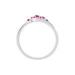 Bague Amarylis Or Blanc Rubis Diamant - Bagues solitaires Femme | Histoire d&rsquo;Or