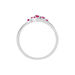 Bague Amarylis Or Blanc Rubis Diamant