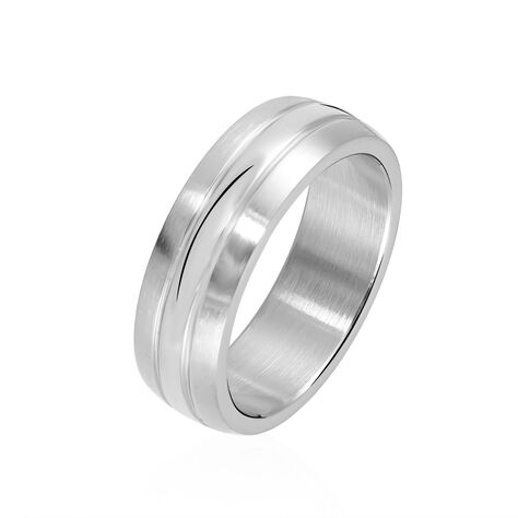 Bague Acier Blanc John - Bagues fantaisie Homme | Histoire d’Or