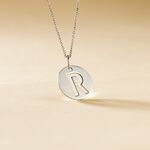 Pendentif Elio R Argent Blanc - Pendentifs Famille | Histoire d&rsquo;Or