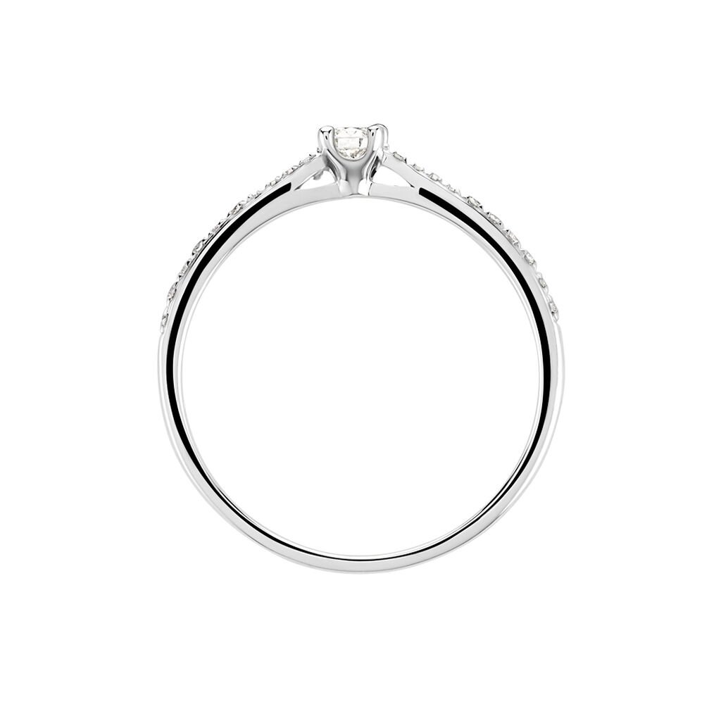 Bague Solitaire Hemera Or Blanc Diamant - Bagues solitaires Femme | Histoire d&rsquo;Or