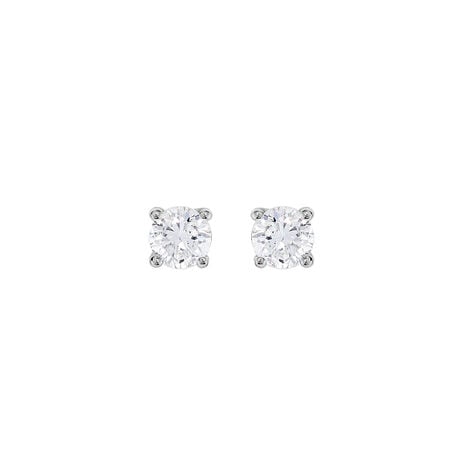 Boucles D'oreilles Puces Victoria Or Blanc Diamant - Clous d'oreilles Femme | Histoire d&rsquo;Or
