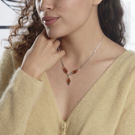 Collier Neia Argent Blanc Ambre - Colliers Femme | Histoire d’Or