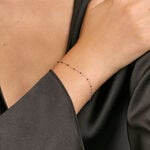Bracelet Polka Argent Blanc Email Noir - Bracelets fantaisie Femme | Histoire d&rsquo;Or