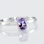 Bague Lily Or Blanc Amethyste - Bagues solitaires Femme | Histoire d&rsquo;Or