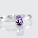 Bague Lily Or Blanc Amethyste