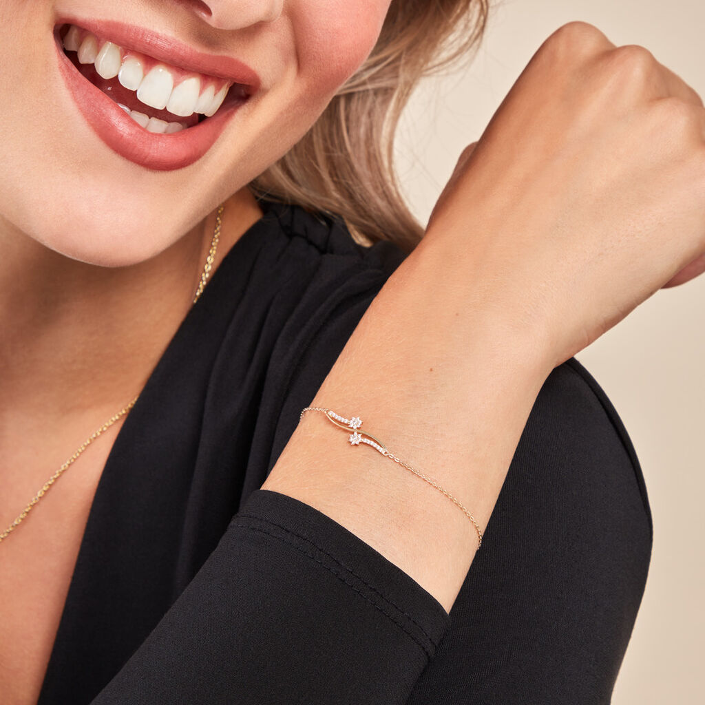 Bracelet Orion Or Jaune Oxyde De Zirconium - Bracelets Femme | Histoire d’Or