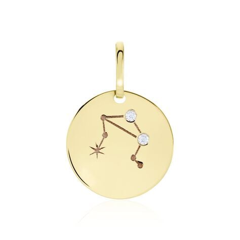 Pendentif Or Jaune Astraea Oxyde De Zirconium - Pendentifs Zodiaque Femme | Histoire d’Or
