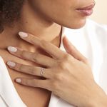 Bague Klothilda Or Blanc Oxyde De Zirconium - Bagues solitaires Femme | Histoire d&rsquo;Or