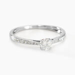 Bague Solitaire Hemera Or Blanc Diamant Synthetique - Bagues solitaires Femme | Histoire d&rsquo;Or