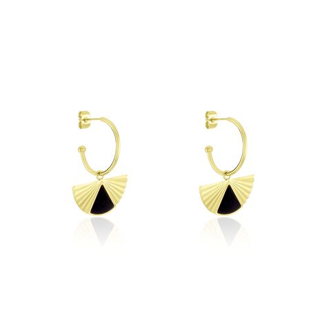 Créoles Acier Dore Sunshine - Boucles d'oreilles créoles Femme | Histoire d’Or