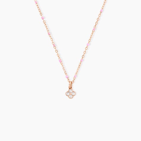 Collier Polka Argent Rose Oxyde De Zirconium - Colliers fantaisie Femme | Histoire d&rsquo;Or