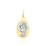 Pendentif Vierge Ovale Or Bicolore - Cadeaux de naissance Enfant | Histoire d&rsquo;Or