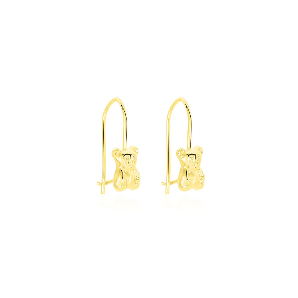 Boucles D'oreilles Pendantes Baptista Ours Or Jaune - Boucles d'oreilles pendantes Enfant | Histoire d’Or