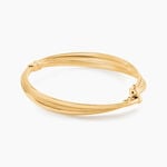 Bracelet Jonc Claudie 3 Fils Entrelaces Or Jaune - Bracelets joncs Femme | Histoire d&rsquo;Or
