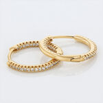 Cr&eacute;oles Karolina Rondes Plaqu&eacute; Or Jaune Oxyde De Zirconium - Boucles d'oreilles cr&eacute;oles Femme | Histoire d&rsquo;Or