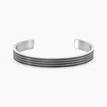 Bracelet Jonc Ouvert Acier Bicolore Anderson - Bracelets joncs Homme | Histoire d&rsquo;Or