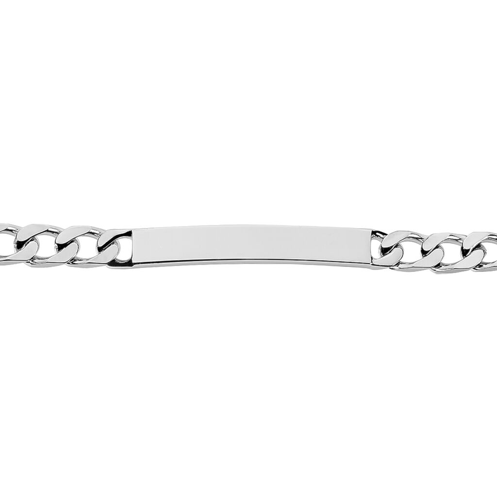 Bracelet Identité Vivian Argent Blanc - Gourmettes Femme | Histoire d’Or