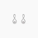 Boucles D'oreilles Puces Shaeen Or Blanc Diamant - Clous d'oreilles Femme | Histoire d&rsquo;Or